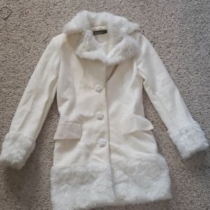 Long Cream/Off White Cotton Jacket